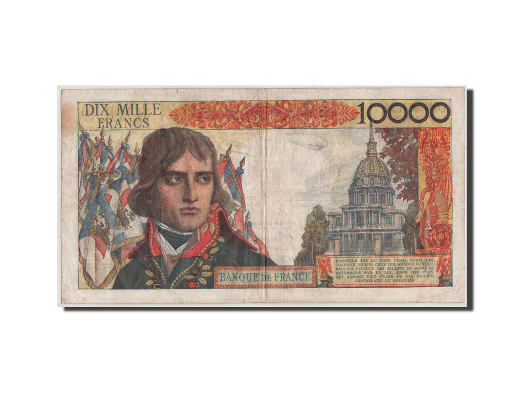 France, 10,000 Francs, 10 000 F 1955-1958 ''Bonaparte'', 1957, KM #136b,...