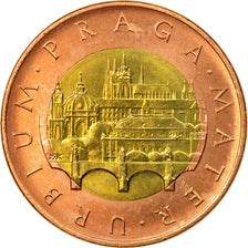 Coin, Czech Republic, 50 Korun, 1993, EF(40-45), Bi-Metallic, KM:1