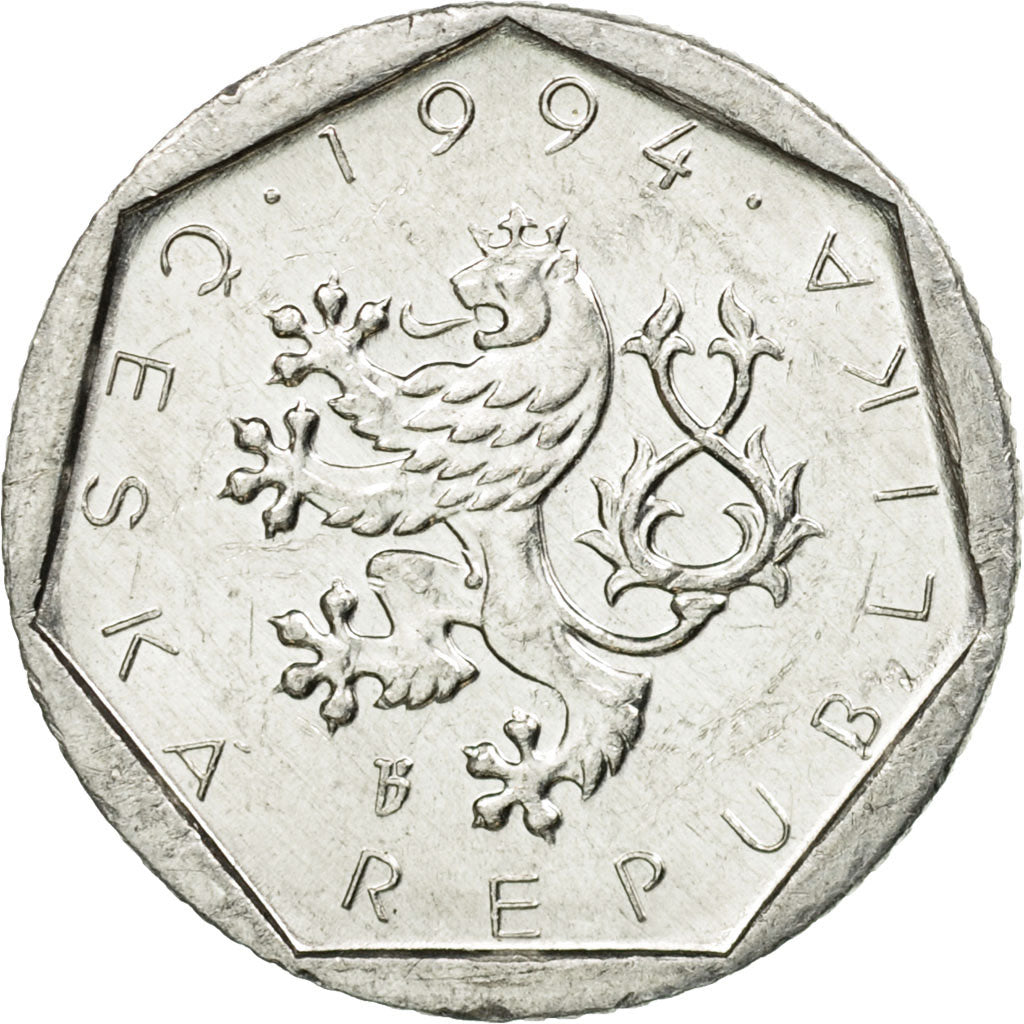 Münze, Tschechische Republik, 20 Haleru, 1994, SS, Aluminium, KM:2.1