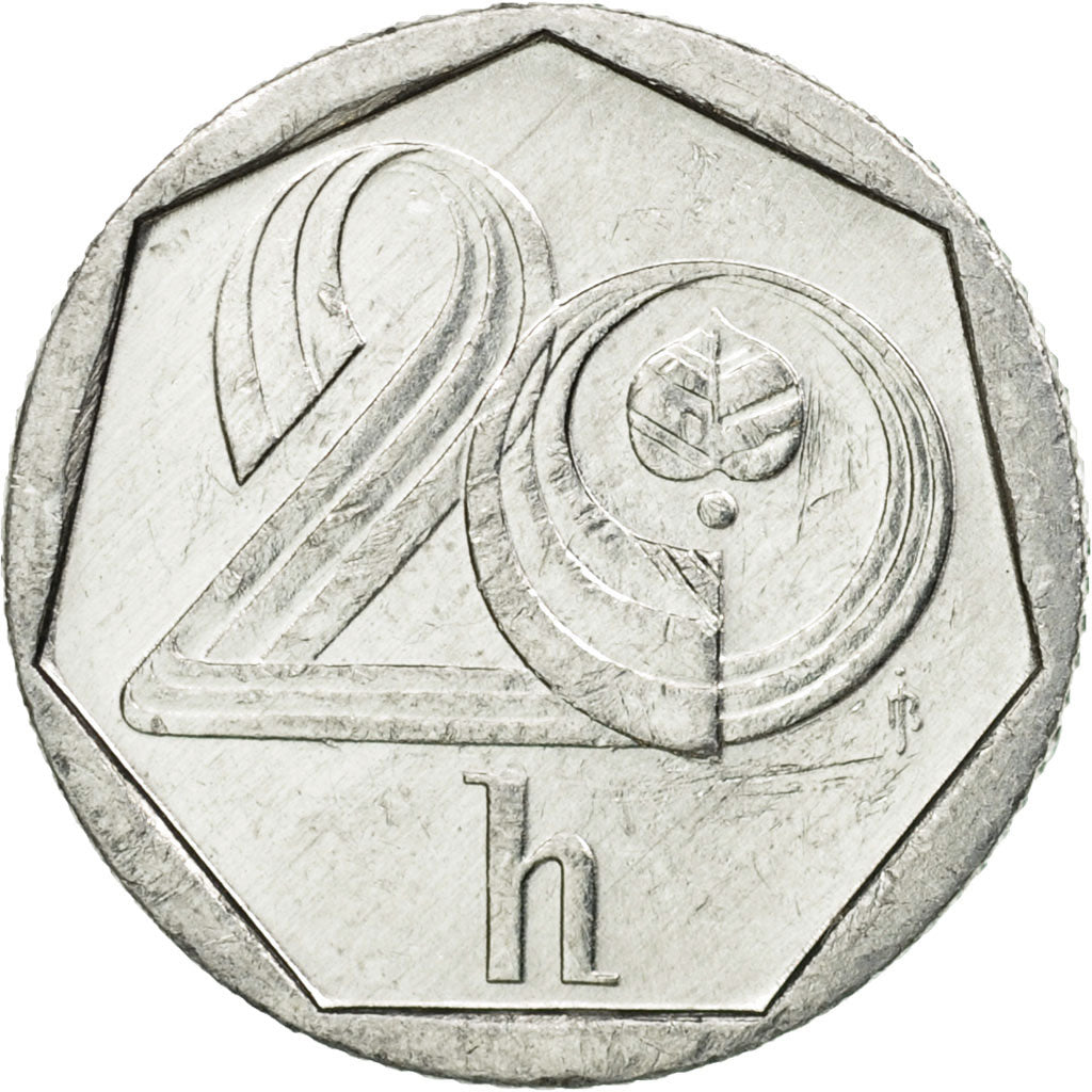 Münze, Tschechische Republik, 20 Haleru, 1994, SS, Aluminium, KM:2.1