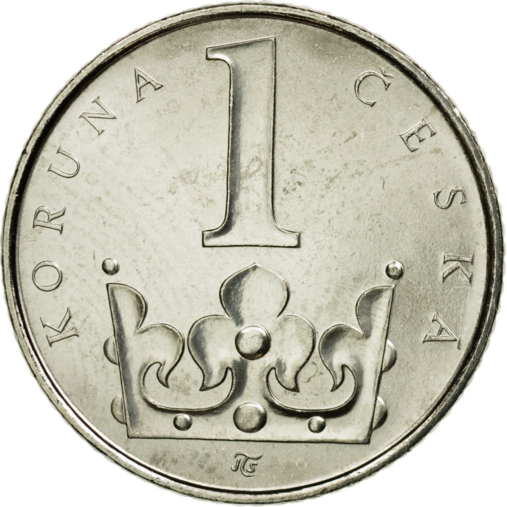 Coin, Czech Republic, Koruna, 2001, EF(40-45), Nickel plated steel, KM:7