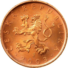 Coin, Czech Republic, 10 Korun, 2003, EF(40-45), Copper Plated Steel, KM:4