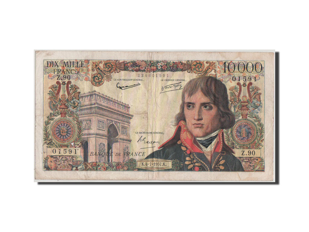 France, 10 000 Francs Bonaparte 1957, 4.7.1957, Pick 136b
