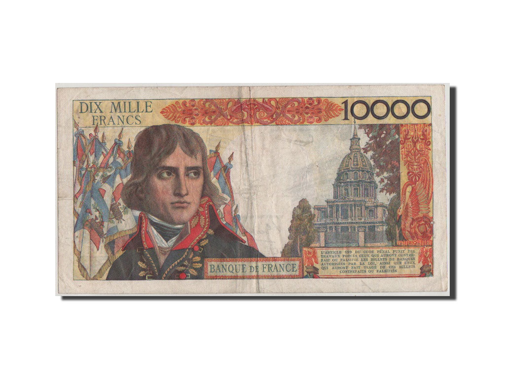 France, 10,000 Francs, 10 000 F 1955-1958 ''Bonaparte'', 1957, KM #136b,...