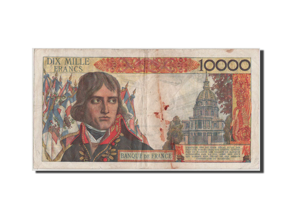 France, 10,000 Francs, 10 000 F 1955-1958 ''Bonaparte'', 1957, KM #136b,...