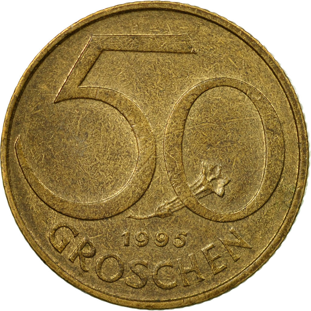 Coin, Austria, 50 Groschen, 1995, VF(30-35), Aluminum-Bronze, KM:2885