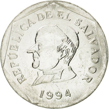 Coin, El Salvador, 25 Centavos, 1994, British Royal Mint, AU(55-58), Nickel Clad