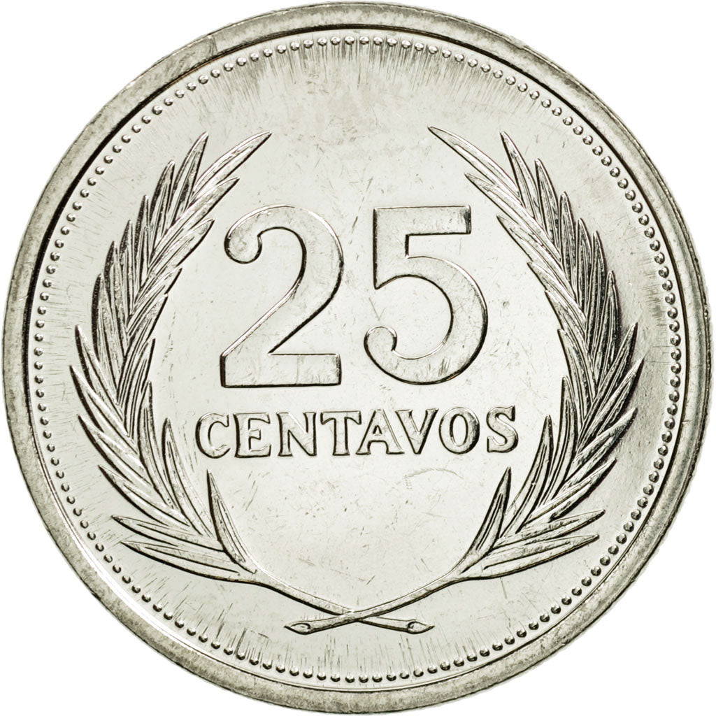 Coin, El Salvador, 25 Centavos, 1994, British Royal Mint, AU(55-58), Nickel Clad