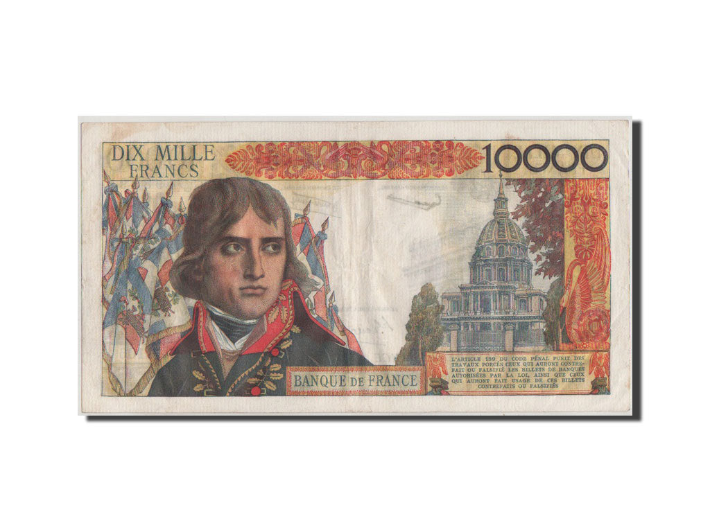 France, 10,000 Francs, 10 000 F 1955-1958 ''Bonaparte'', 1958, KM #136b,...