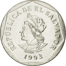 Coin, El Salvador, Colon, 1993, British Royal Mint, AU(55-58), Nickel Clad