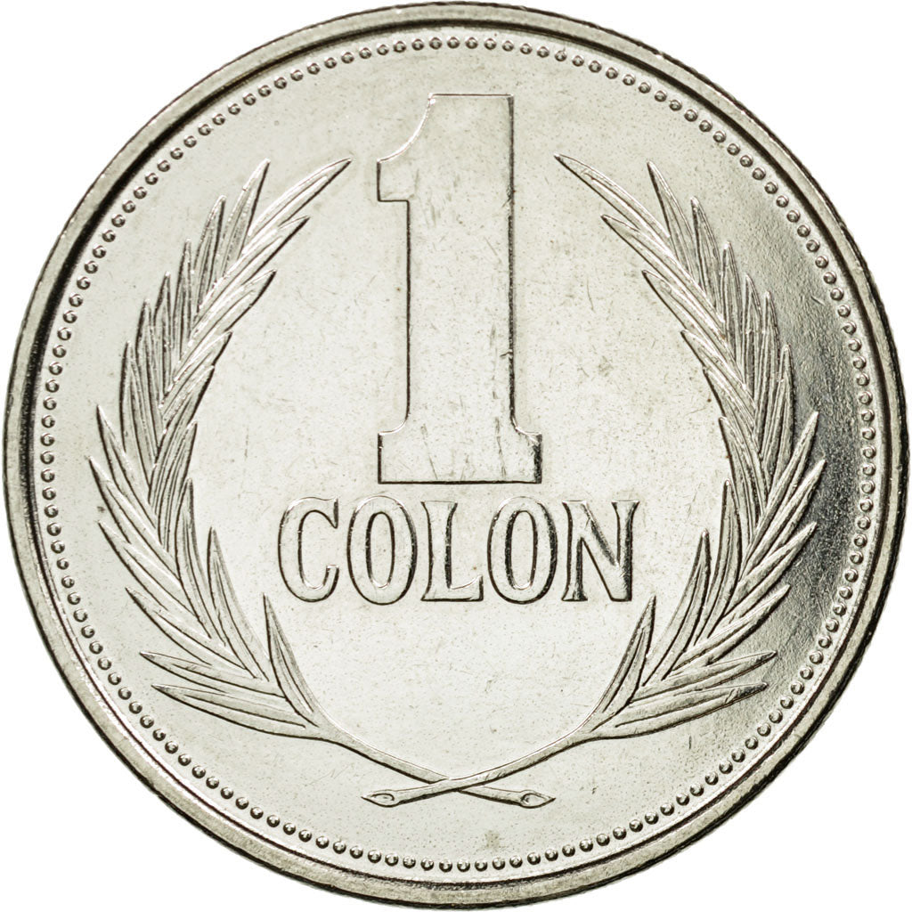 Coin, El Salvador, Colon, 1993, British Royal Mint, AU(55-58), Nickel Clad