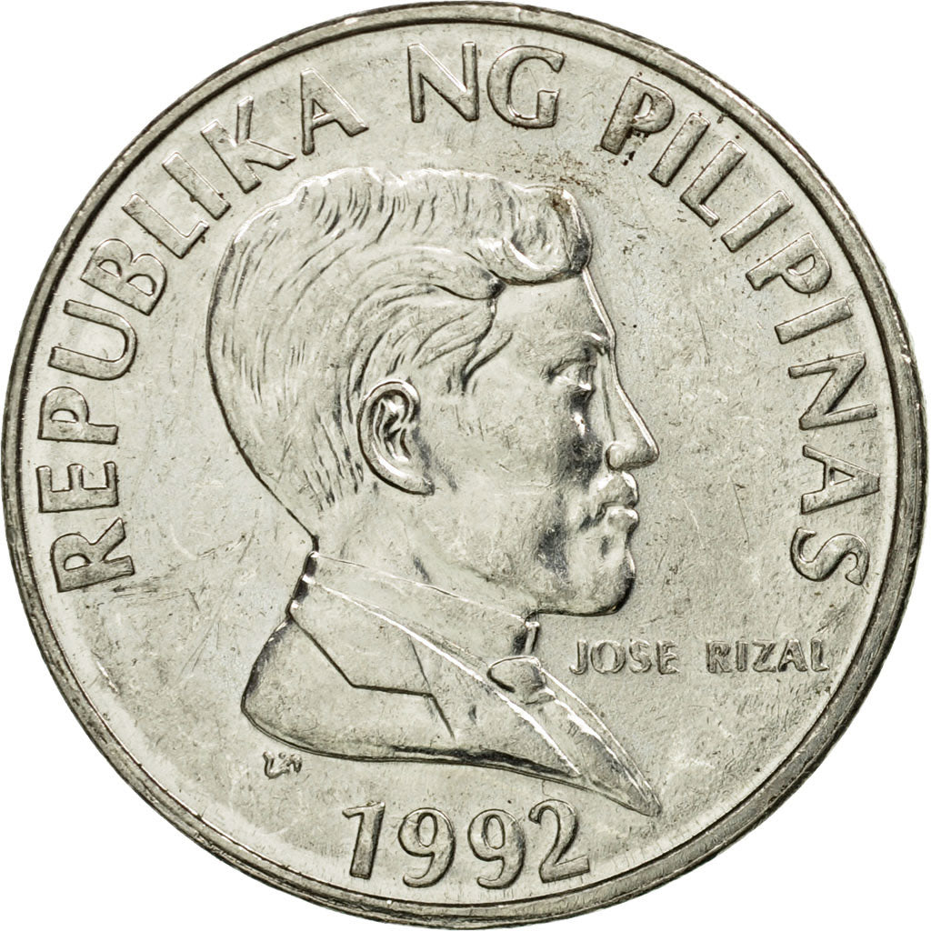 Coin, Philippines, Piso, 1992, EF(40-45), Stainless Steel, KM:243.2