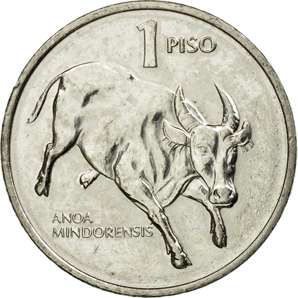 Coin, Philippines, Piso, 1992, EF(40-45), Stainless Steel, KM:243.2