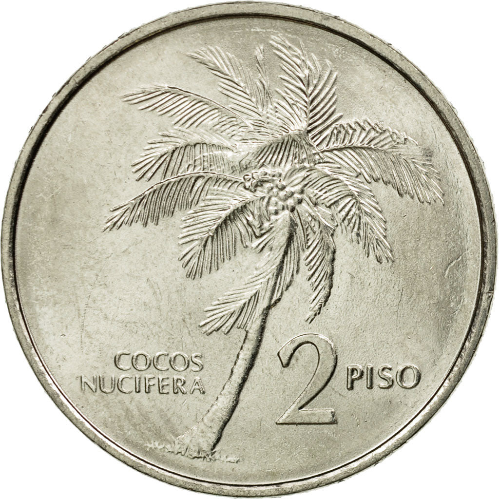 Coin, Philippines, 2 Piso, 1991, EF(40-45), Stainless Steel, KM:258