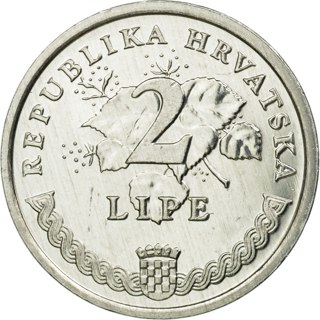 Coin, Croatia, 2 Lipe, 2002, AU(55-58), Aluminum, KM:14