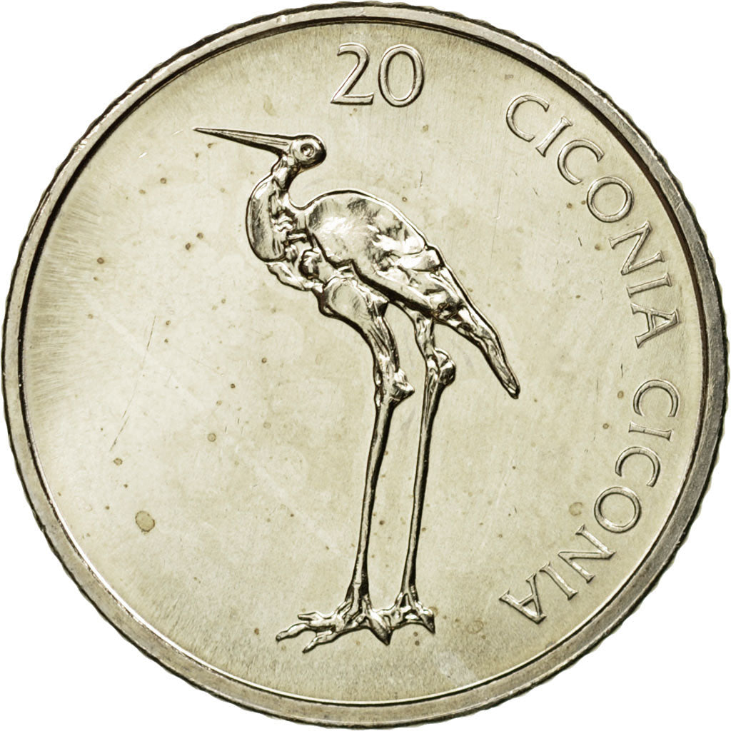 Coin, Slovenia, 20 Tolarjev, 2003, Kremnica, MS(63), Copper-nickel, KM:51