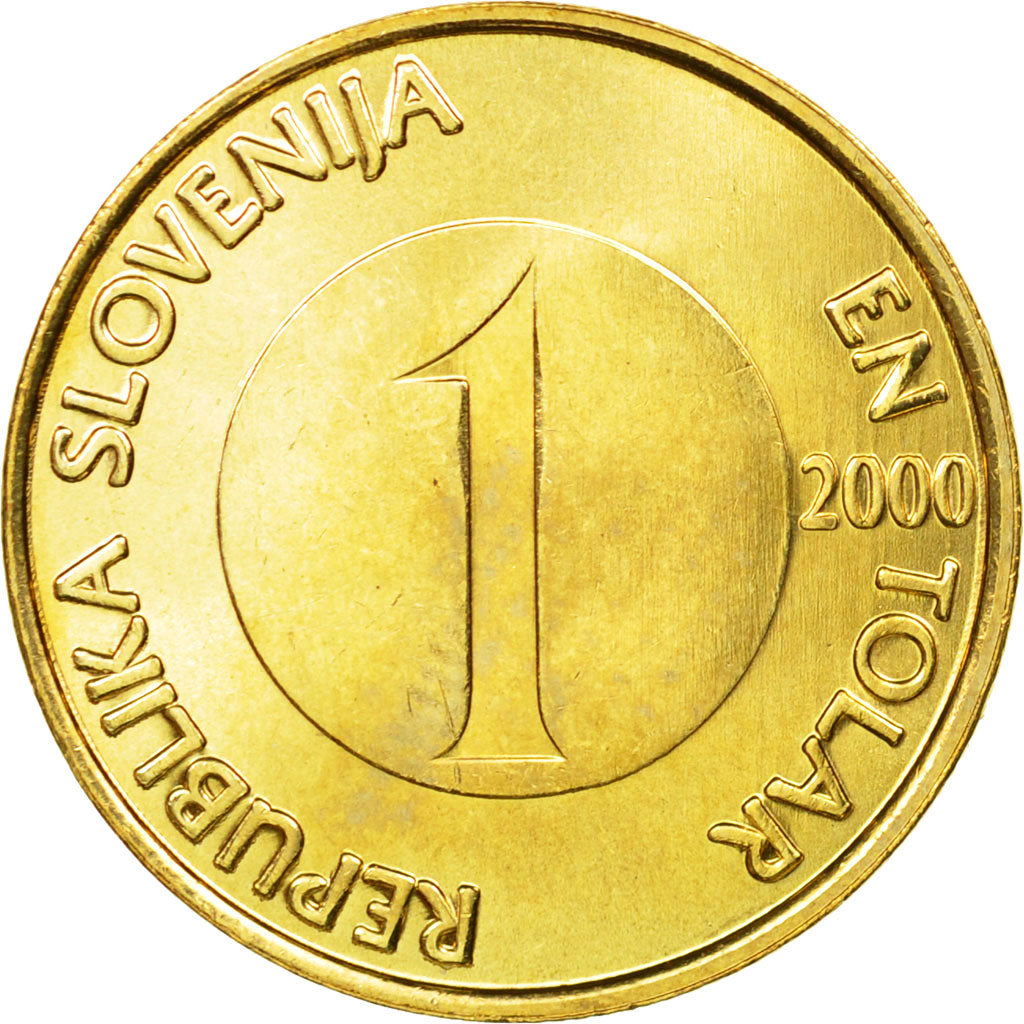 Coin, Slovenia, Tolar, 2000, AU(55-58), Nickel-brass, KM:4