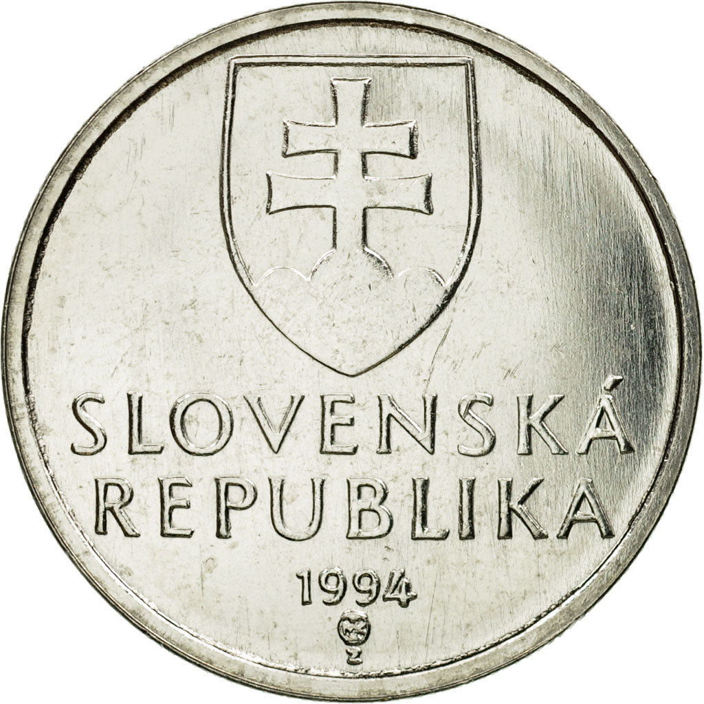 Munten, Slowakije, 5 Koruna, 1994, PR, Nickel plated steel, KM:14