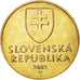 Moneta, Slovacchia, Koruna, 2002, SPL-, Acciaio placcato in bronzo, KM:12