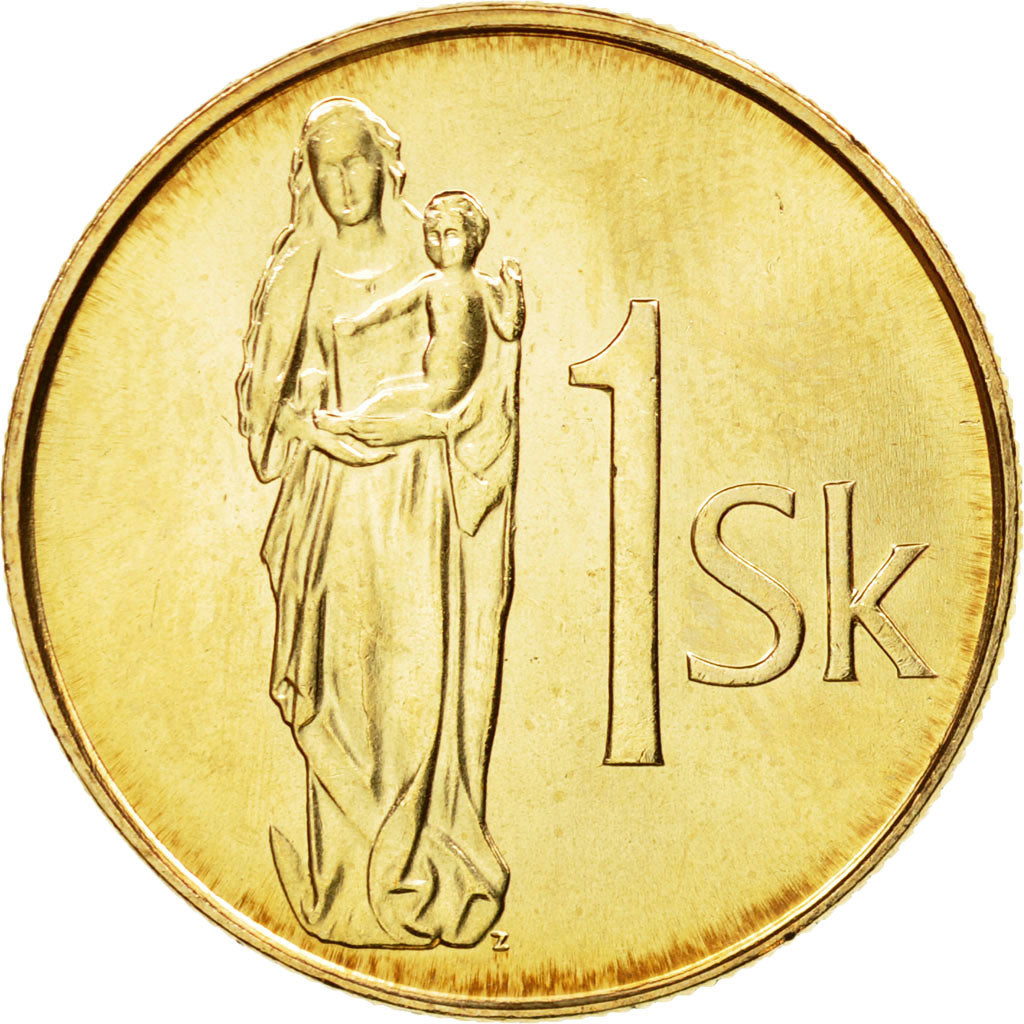 Monnaie, Slovaquie, Koruna, 2002, SUP, Bronze Plated Steel, KM:12