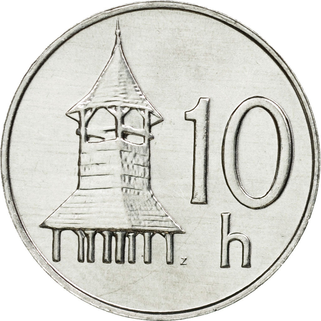 Munten, Slowakije, 10 Halierov, 2001, PR, Aluminium, KM:17