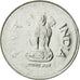Moneda, INDIA-REPÚBLICA, Rupee, 2001, MBC, Acero inoxidable, KM:92.2