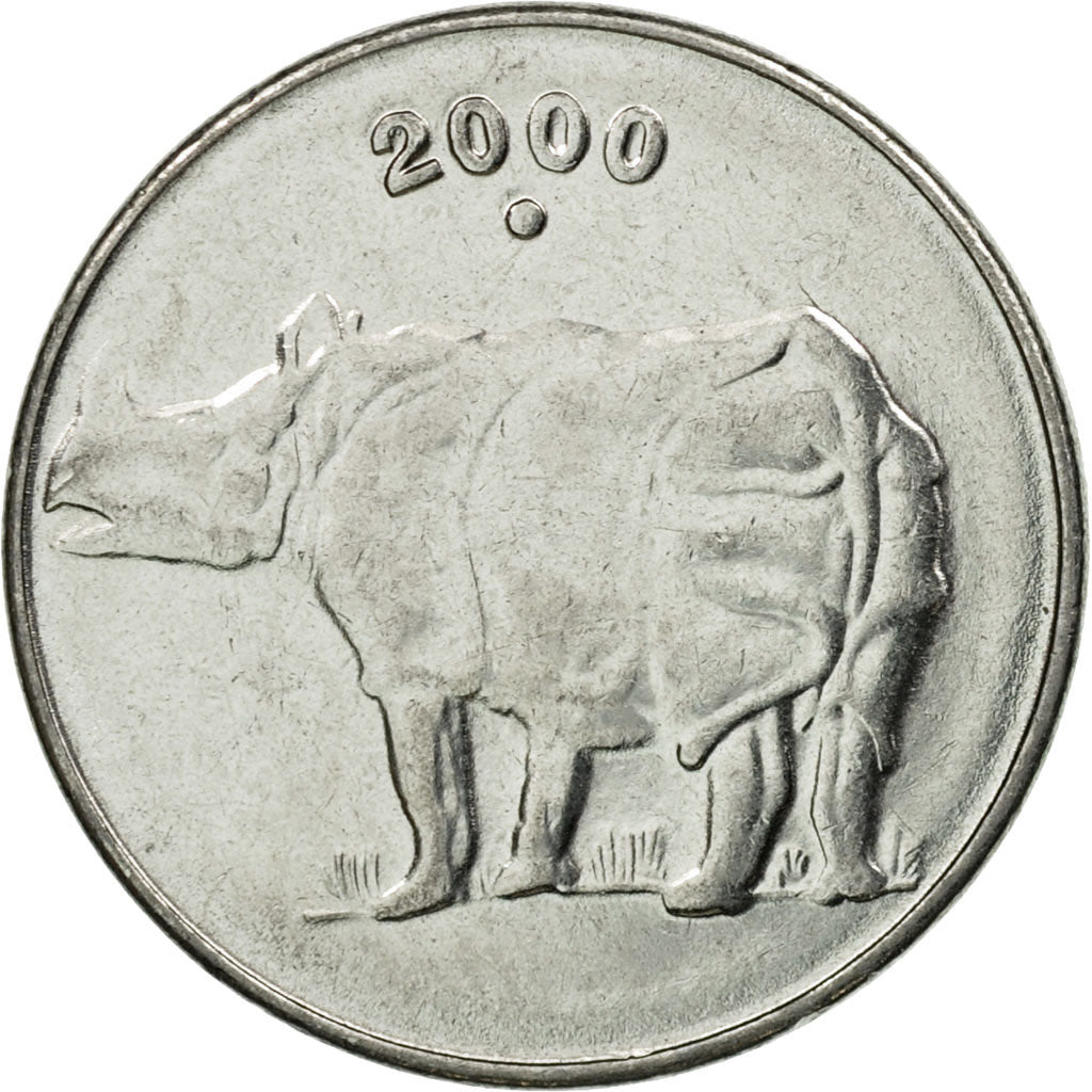 Coin, INDIA-REPUBLIC, 25 Paise, 2000, EF(40-45), Stainless Steel, KM:54