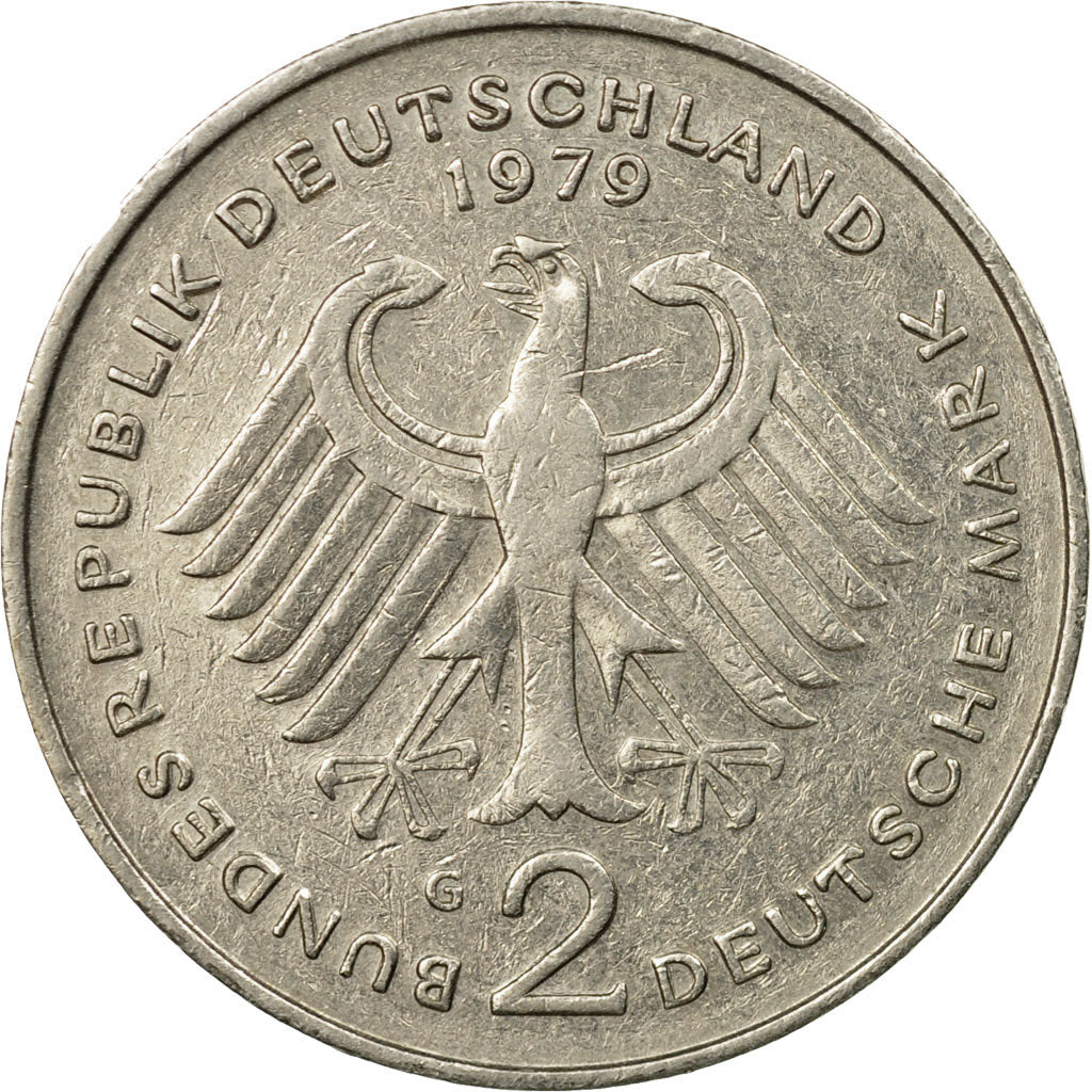 Moneta, Niemcy - RFN, 2 Mark, 1979, Karlsruhe, EF(40-45), Miedź-Nikiel