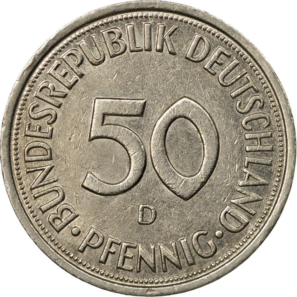 Münze, Bundesrepublik Deutschland, 50 Pfennig, 1982, Munich, SS, Copper-nickel