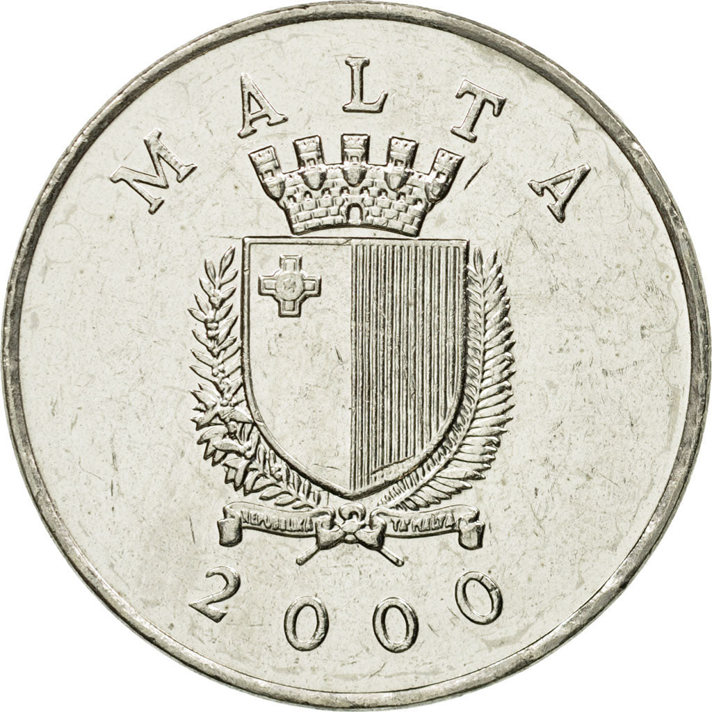 Coin, Malta, Lira, 2000, British Royal Mint, EF(40-45), Nickel, KM:99