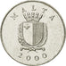 Coin, Malta, Lira, 2000, British Royal Mint, EF(40-45), Nickel, KM:99