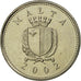 Coin, Malta, 2 Cents, 2002, British Royal Mint, EF(40-45), Copper-nickel, KM:94