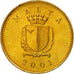 Coin, Malta, Cent, 2001, British Royal Mint, AU(55-58), Nickel-brass, KM:93