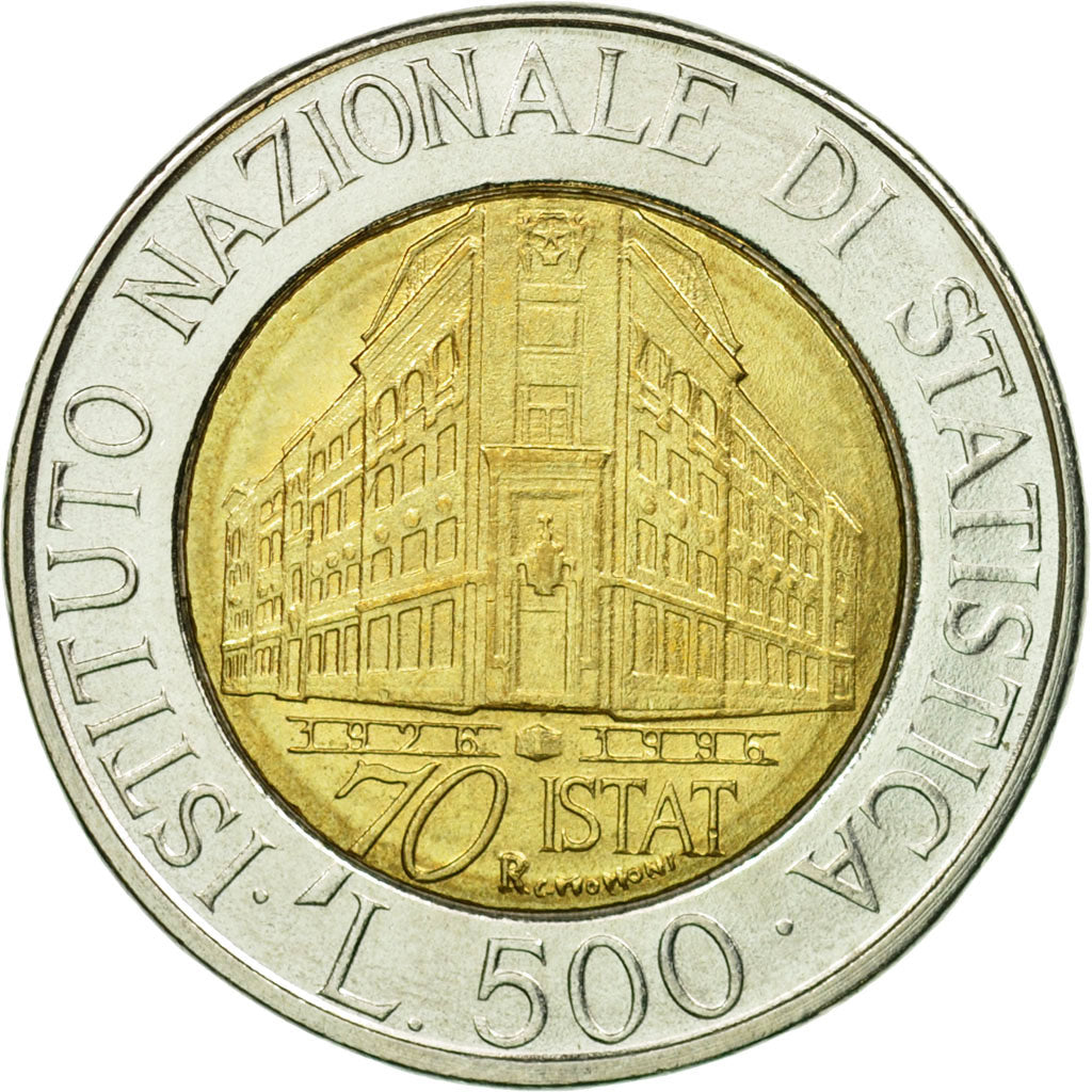 Coin, Italy, 500 Lire, 1996, Rome, AU(55-58), Bi-Metallic, KM:181