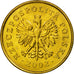 Coin, Poland, 5 Groszy, 2002, Warsaw, AU(55-58), Brass, KM:278