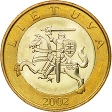 Coin, Lithuania, 2 Litai, 2002, AU(55-58), Bi-Metallic, KM:112