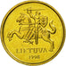 Moneta, Litwa, 10 Centu, 1998, AU(55-58), Mosiądz niklowy, KM:106