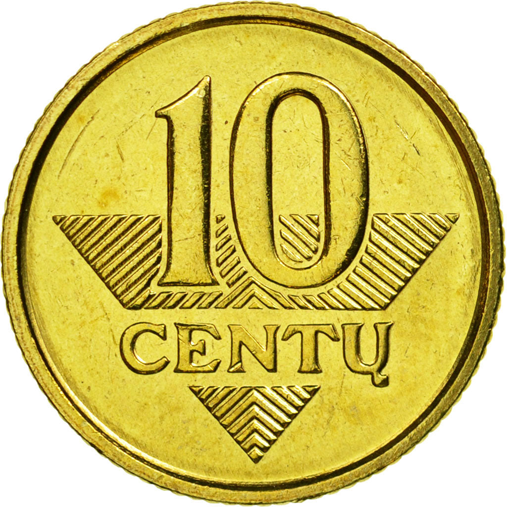 Moneta, Litwa, 10 Centu, 1998, AU(55-58), Mosiądz niklowy, KM:106