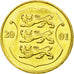 Moneda, Estonia, Kroon, 2001, no mint, SC, Aluminio - bronce, KM:35