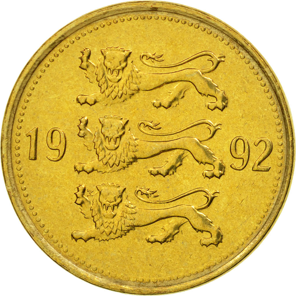 Coin, Estonia, Kroon, 1992, no mint, EF(40-45), Aluminum-Bronze, KM:35