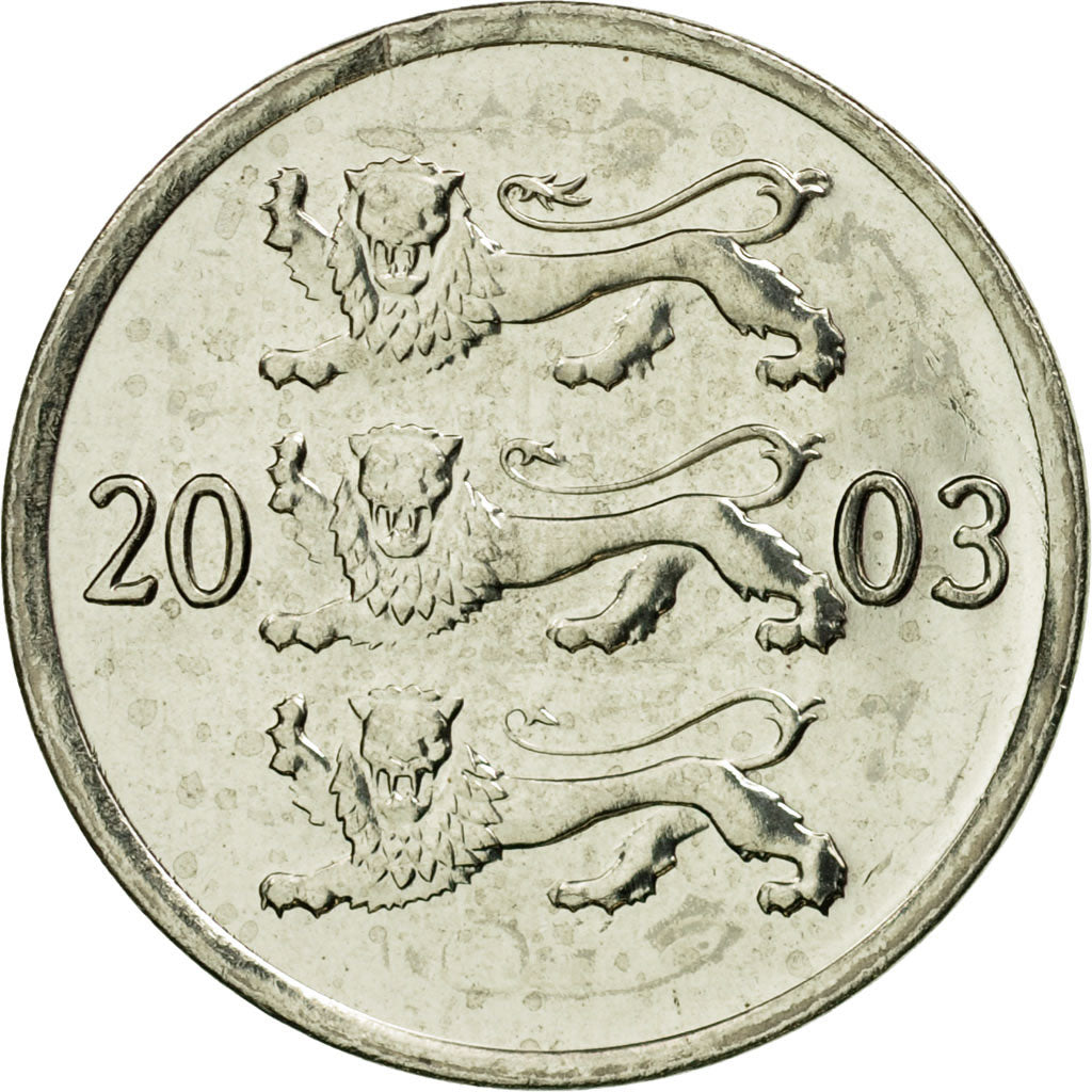 Coin, Estonia, 20 Senti, 2003, no mint, EF(40-45), Nickel plated steel, KM:23a