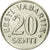 Moneta, Estonia, 20 Senti, 2003, no mint, BB, Acciaio placcato nichel, KM:23a