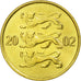 Coin, Estonia, 10 Senti, 2002, no mint, AU(55-58), Aluminum-Bronze, KM:22