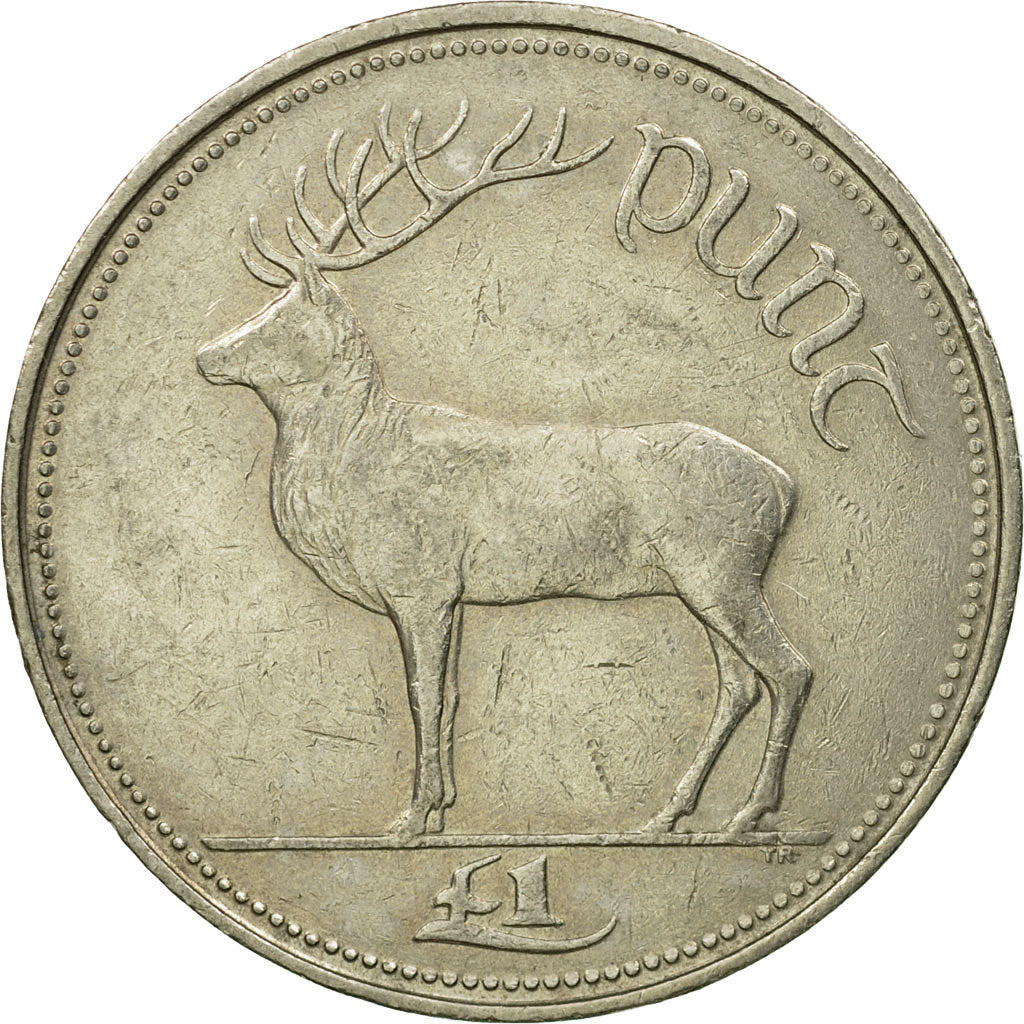 Moneta, REPUBBLICA D’IRLANDA, Punt, Pound, 1990, BB, Rame-nichel, KM:27