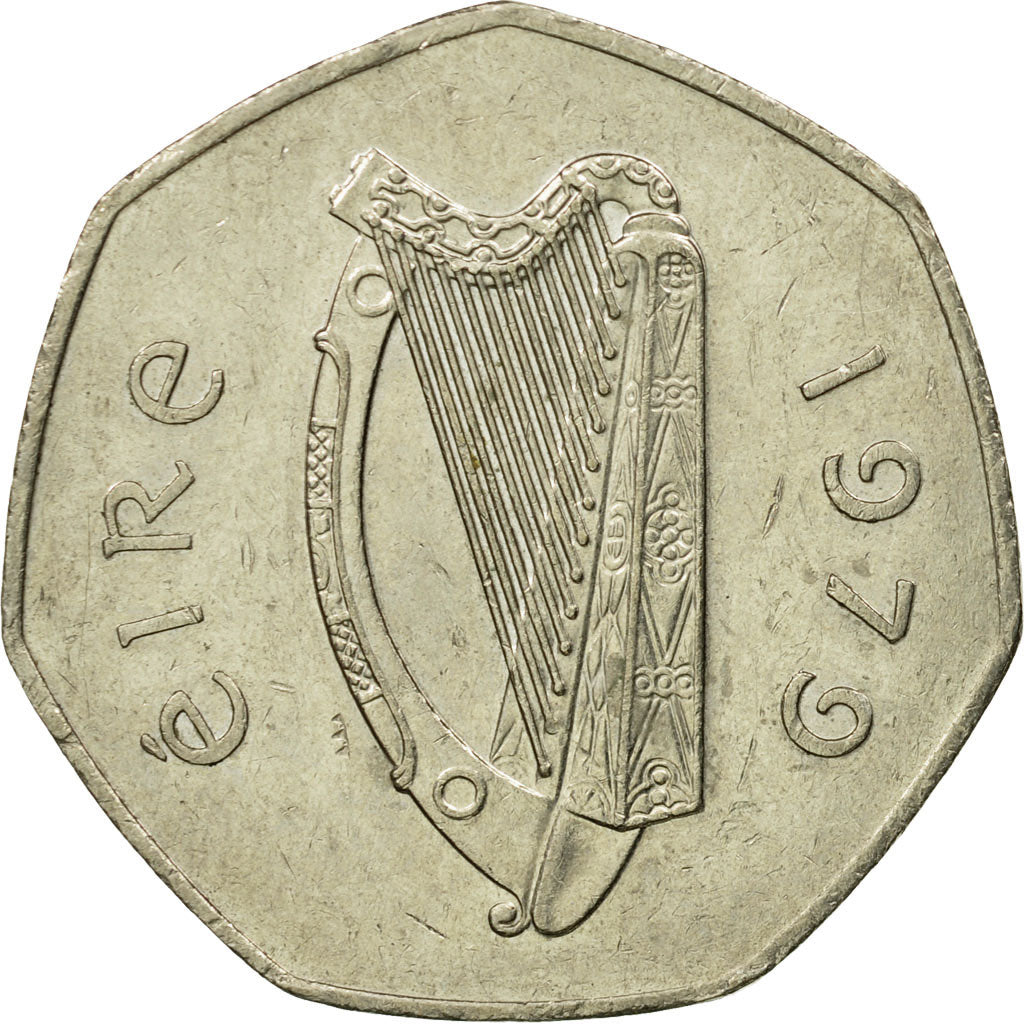 Moneda, REPÚBLICA DE IRLANDA, 50 Pence, 1979, MBC, Cobre - níquel, KM:24