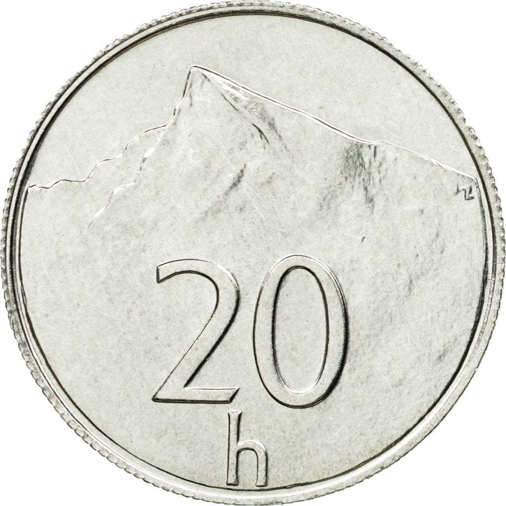 Monnaie, Slovaquie, 20 Halierov, 2002, SUP, Aluminium, KM:18