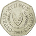 Moneta, Cypr, 50 Cents, 2004, MS(63), Miedź-Nikiel, KM:66