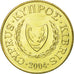 Coin, Cyprus, 5 Cents, 2004, MS(63), Nickel-brass, KM:55.3
