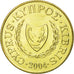 Coin, Cyprus, 5 Cents, 2004, MS(63), Nickel-brass, KM:55.3
