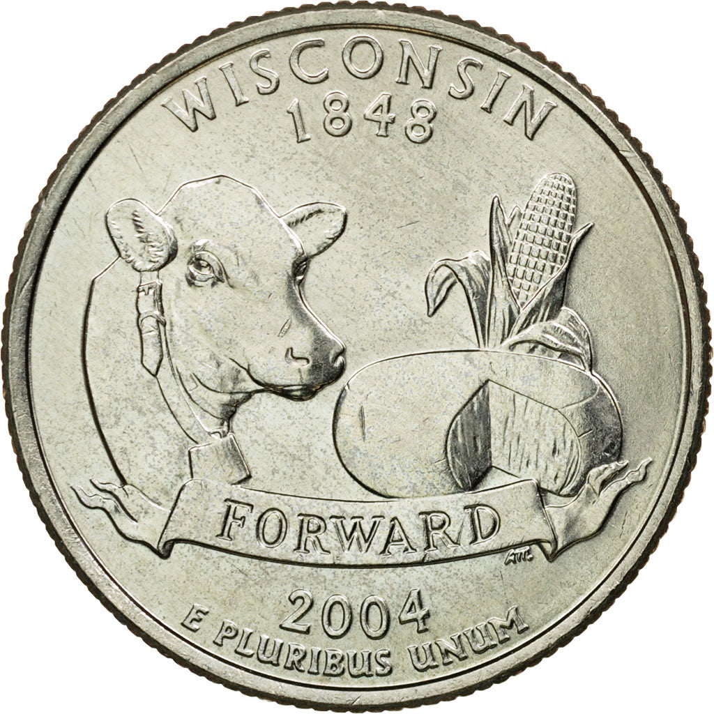 Moneta, USA, Quarter, 2004, U.S. Mint, Denver, AU(55-58), Miedź-Nikiel